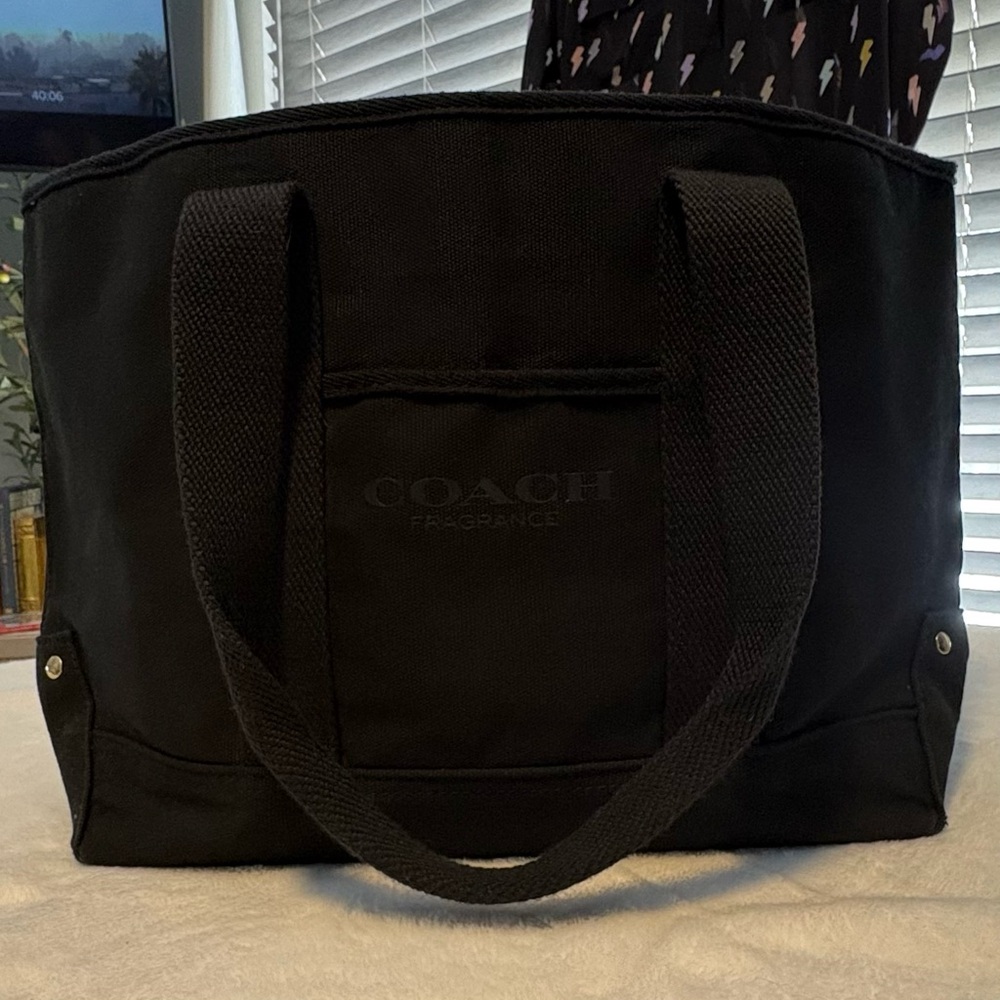 Coach Fragrance Black Cotton Canvas Tote bag